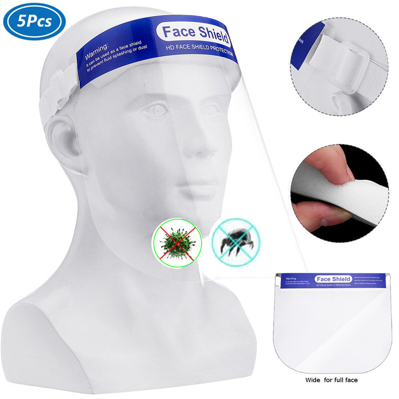 Plastic Face Shield Anti-Saliva Winddefly Dufttag Safety Face Shield Fuld Facial Cover Mænd Kvinder